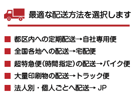 最善な配送方法を選択